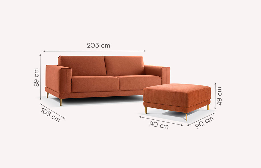 BAKER sofa and ottoman set-1