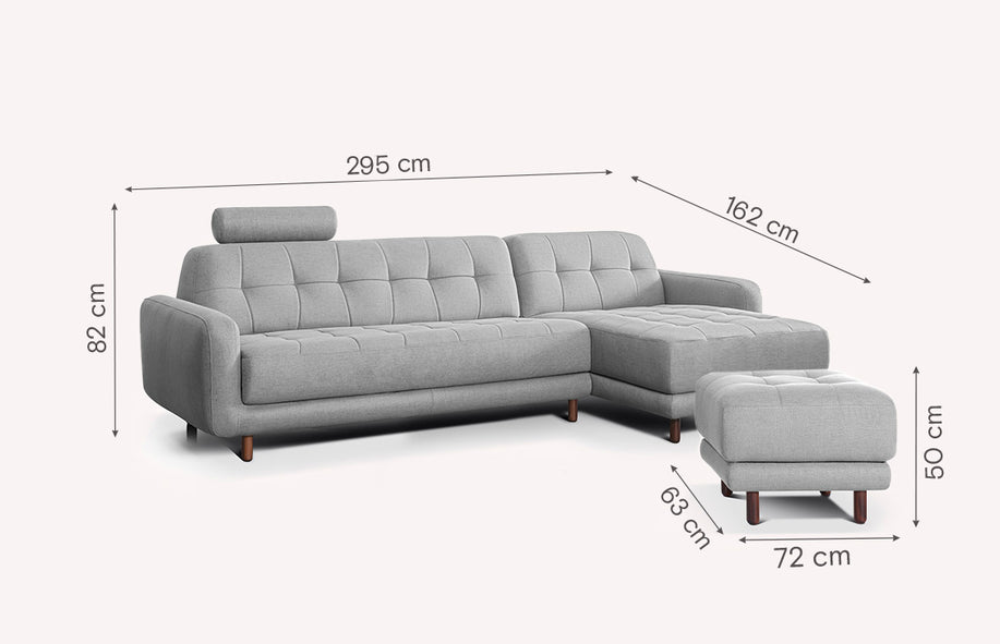 CLARK corner sofa and pouf set-1