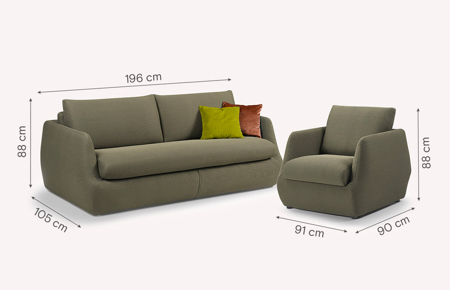 LUZ sofa and armchair set-1