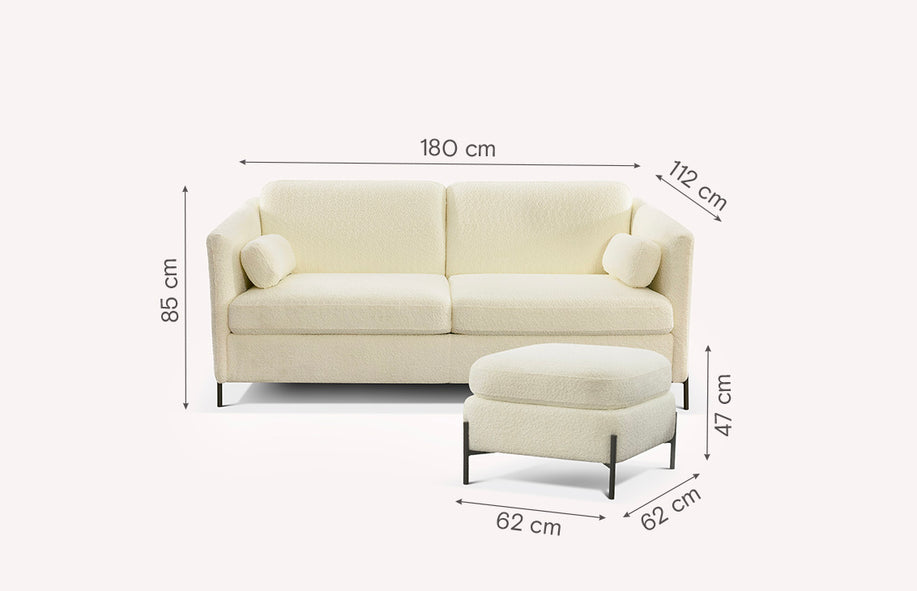 LAPP Shock Denim sofa and ottoman set-1