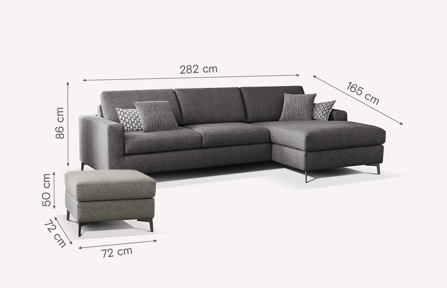 LISBONA corner sofa and pouf set-1