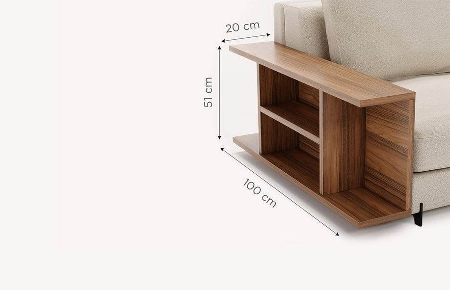 NELLY Walnut Bookcase Module-1