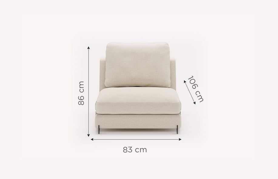 NELLY Armchair module +500 fabrics &amp; leathers-1