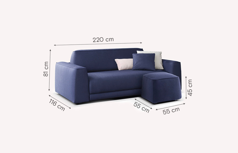 ONYX Teatro Sand sofa and pouf set-1