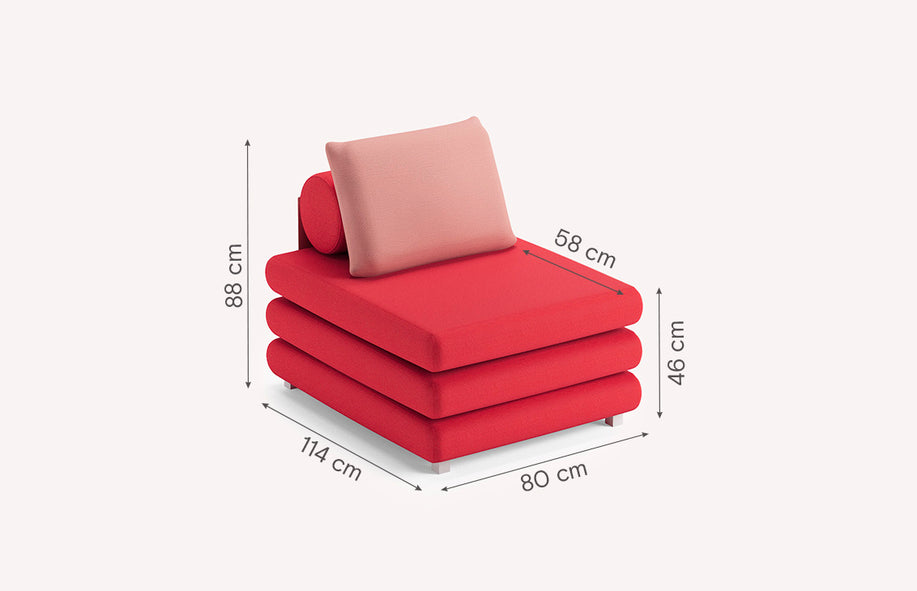 Fauteuil SUISSE Fluf Madras / 35-Flamingo-1