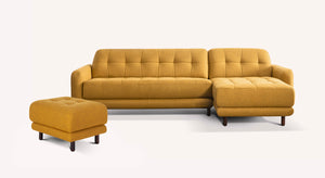 CLARK corner sofa and pouf set