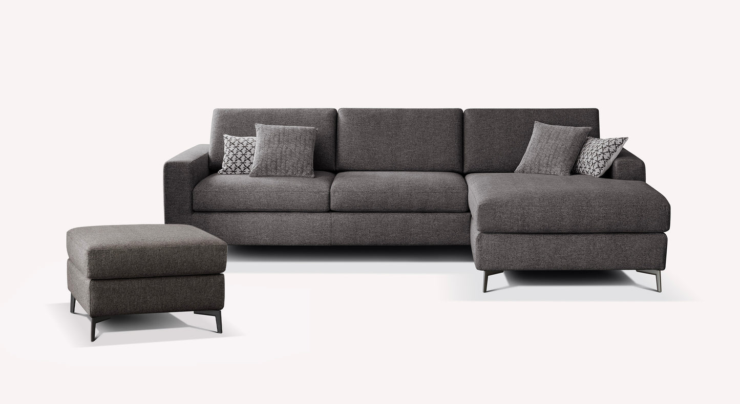 LISBONA corner sofa and pouf set