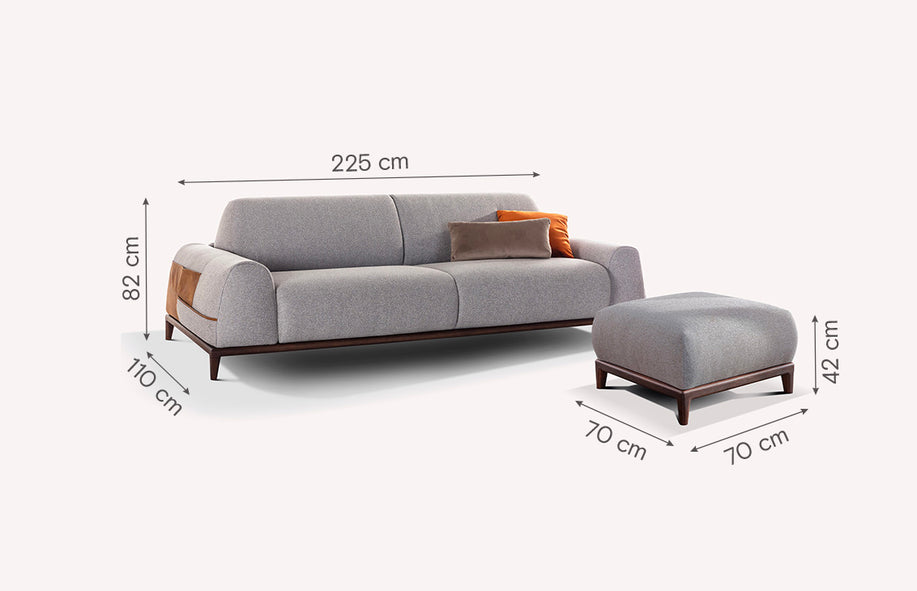 DARREN sofa and pouf set-1