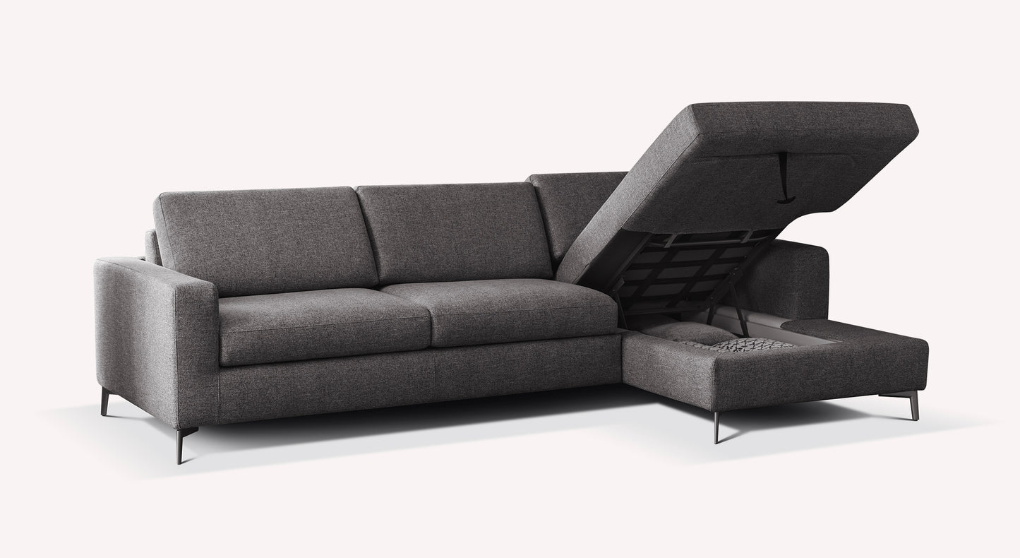 LISBONA corner sofa and pouf set