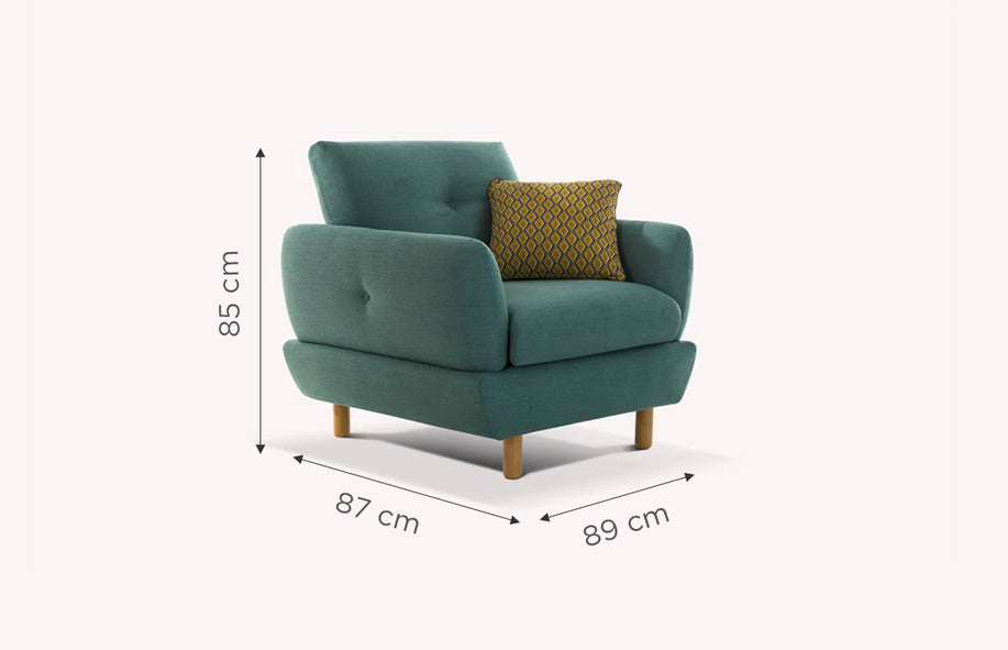 FINN Armchair Joint Turquoise-1