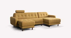 CLARK corner sofa and pouf set