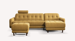 CLARK corner sofa and pouf set