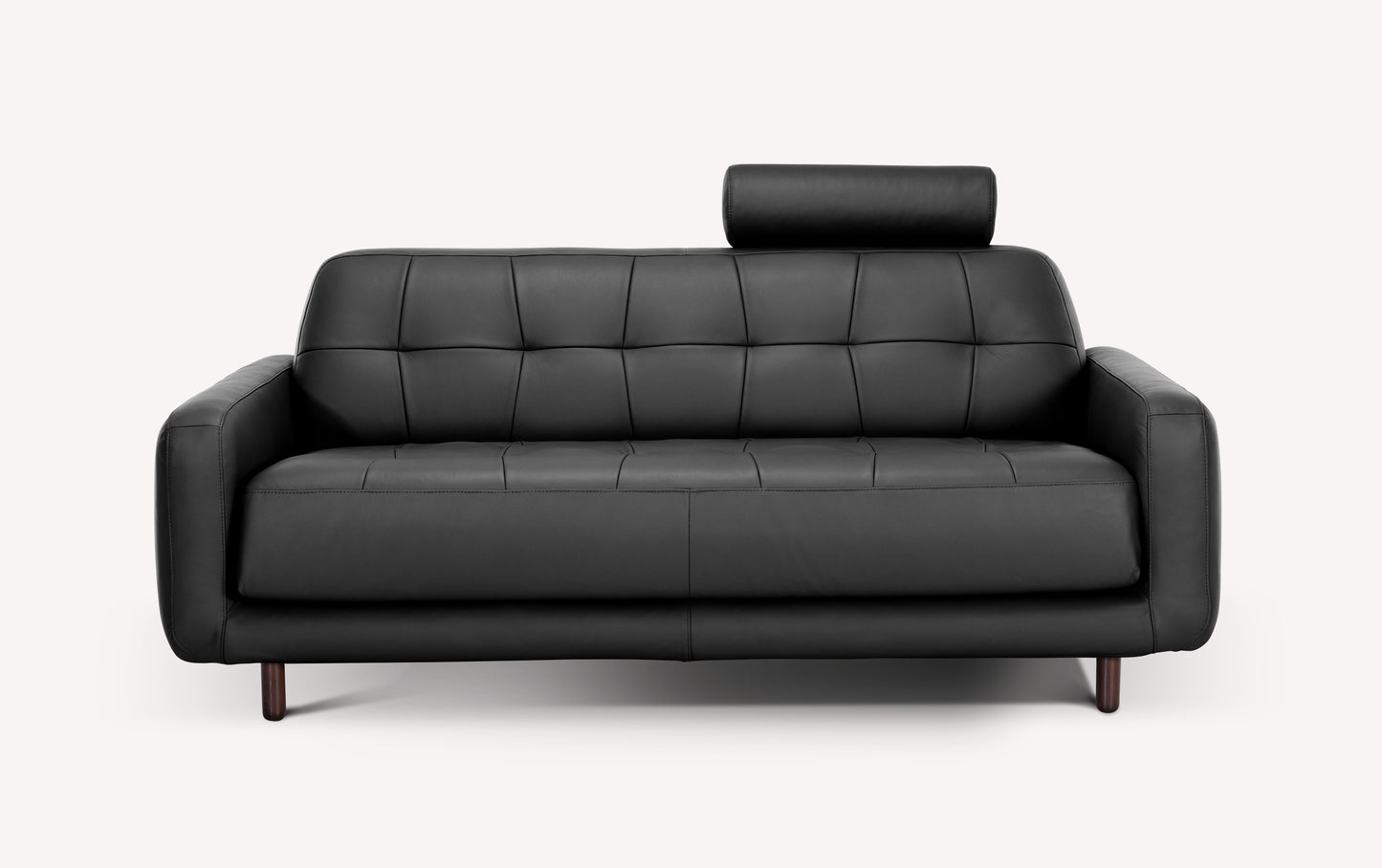 CLARK sofa and ottoman set Sidney Black leather