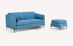 LAPP Shock Denim sofa and ottoman set