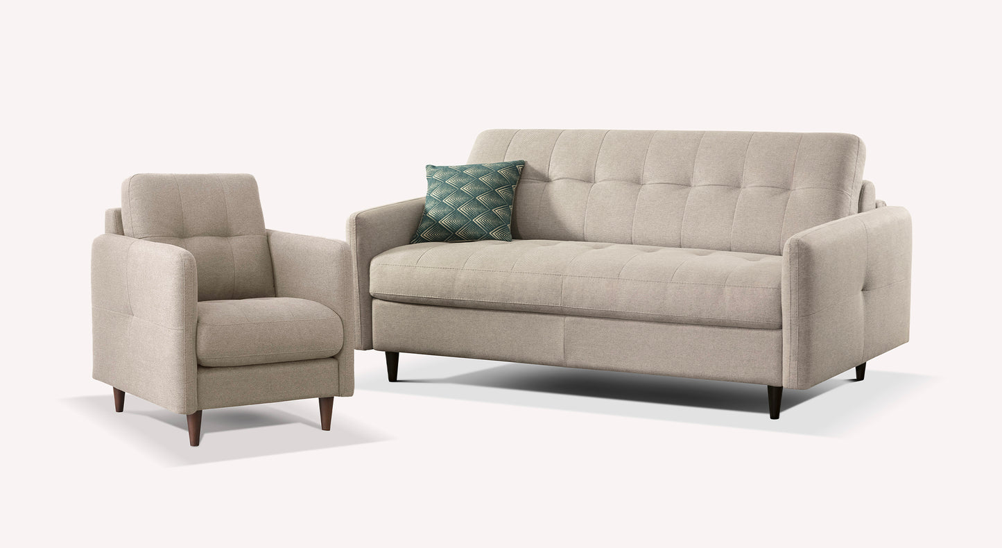 SOHO Austin Silver sofa and armchair set