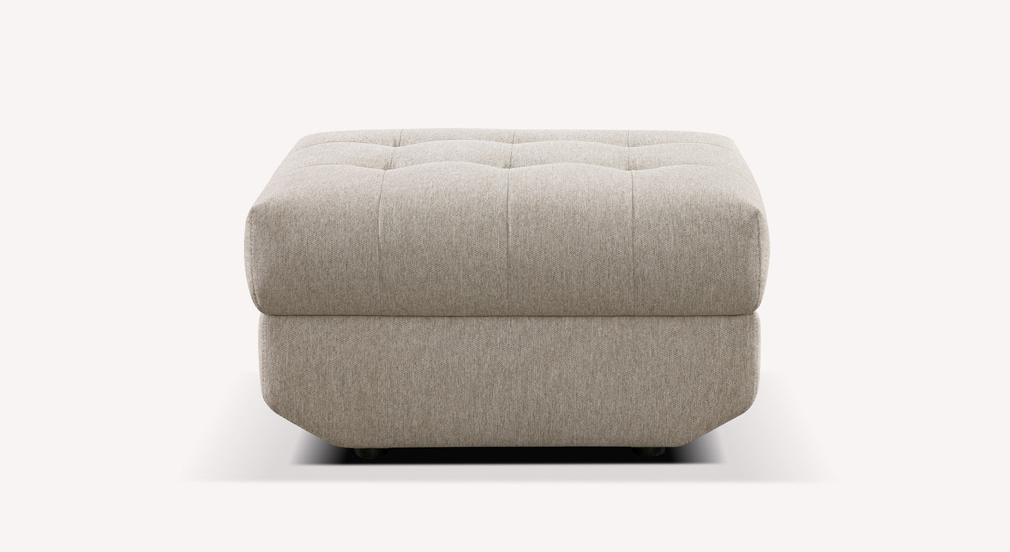 Lot canapé angle et pouf STELLA Gemma Avoine