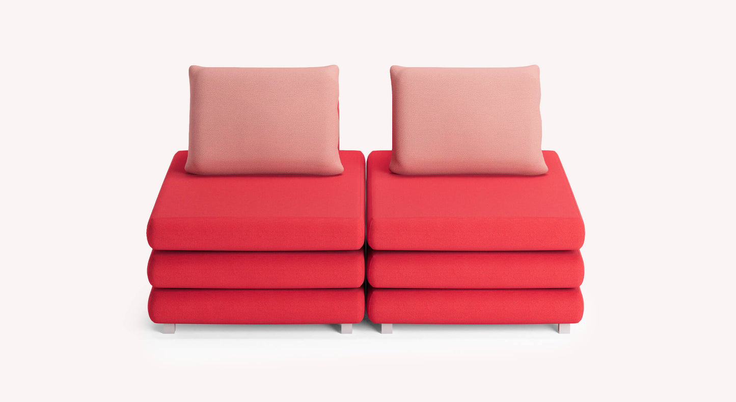 Fauteuil SUISSE Fluf Madras / 35-Flamingo