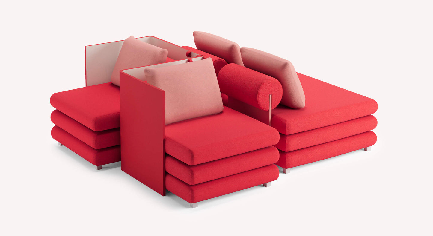 SUISSE Pack Sofa and armchairs with tables